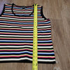 (M) Designers Originals 100% Cotton Striped Rainbow Colorful Knit Casual