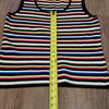 (M) Designers Originals 100% Cotton Striped Rainbow Colorful Knit Casual