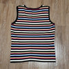 (M) Designers Originals 100% Cotton Striped Rainbow Colorful Knit Casual