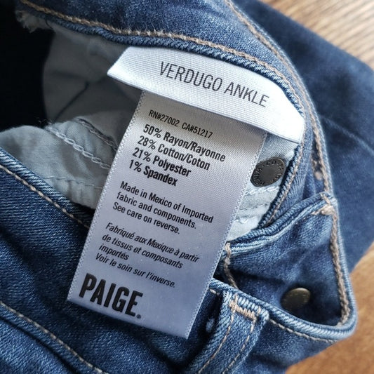 (26) PAIGE Verdugo Ankle Contemporary Modern Skinny Streetwear Premium Denim