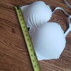 (38D) Victoria's Secret Padded Bikini Top Scalloped Edges Tie Neck Beach Vacay