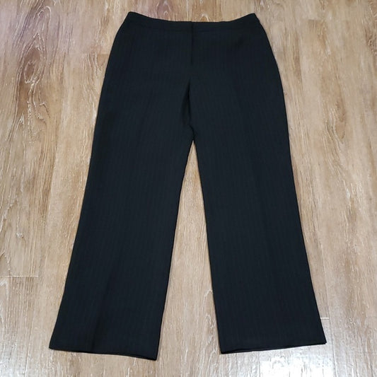 (10) Le Suit Essentials Pinstriped Straight Leg Lined Trousers Suiting Formal