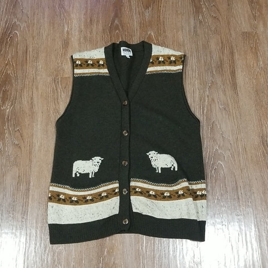 (M) Norën Mode Design Cottagecore Outdoor Sheep Classic Wool Vest Farm Cozy