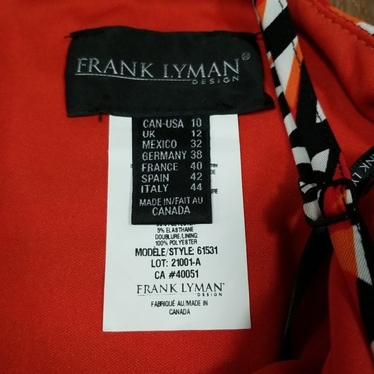(10) Frank Lyman Design Coastal Vacation Fit & Flare Empire Waist Dress