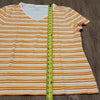 (XL) Talbots The Talbots Tee Striped Colorful V Neck Classic Fit Casual Relaxed