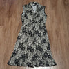 (12) Joseph Ribkoff Floral Design Midi Fit & Flare Full Skirt Dress Formal