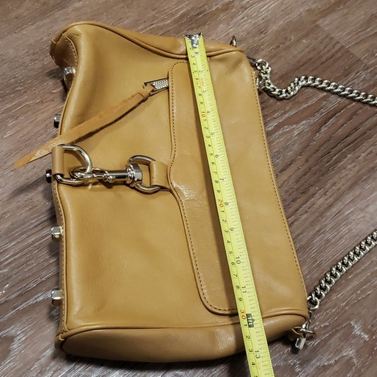 REBECCA MINKOFF Genuine Leather Shell Lined Shoulder / Crossbody Bag Luxury