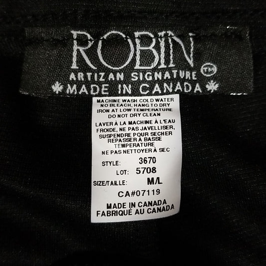 (M/L) Robin Artizan Signature Made In Canada Skinny Retro Faux Leather Strips