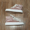 (13.5) VANS Youth Girl's Sparkly Glitter Pink Hi Top Classic Lace Up Skate Shoes