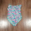 (14-16) George Youth Girl's One Piece Ruffle Floral Swimsuit Beach Vacation Pool