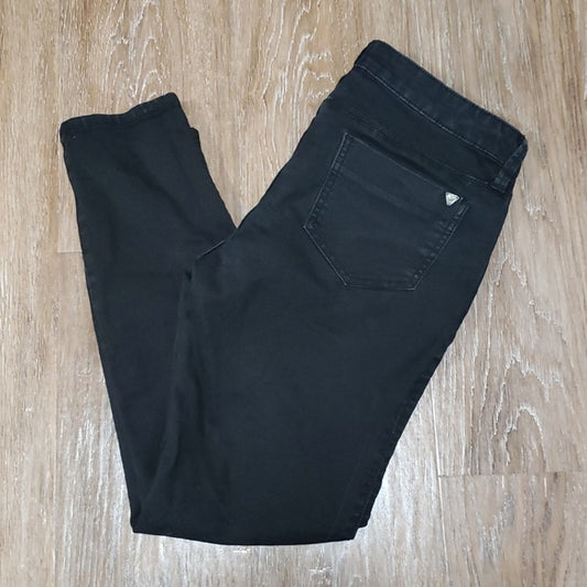 (30) GUESS Los Angeles Low Rise Super Skinny Maxine Fit Black Denim Goth Punk