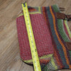 The Sak Rainbow Stripe Zipper Shoulder Bag Tote Beach Casual Bohemian Woven Knit