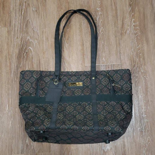 Oscar de la Renta Large Travel Shoulder Tote Vacation Retro Vintage Grannycore