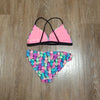 (XL) George Youth Girl's Colorful Triangle Bikini Two Piece Swimsuit Tropical
