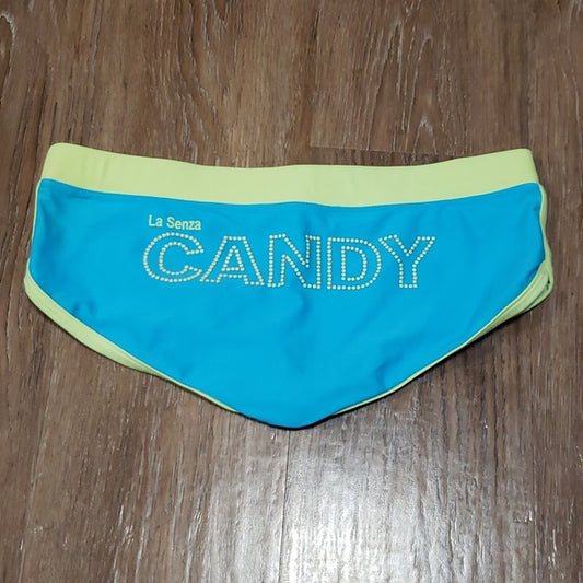 (L) La SENZA Candy Embellished Swimsuit Bottoms Beach Vacation Swimwear