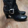 (8) Franco Sarto Knee High Pull On Heeled Boots Punk Evening Night Out Club