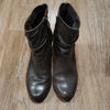 (9M) Aqua Collége Aqua Protect Leather Vamp Heeled Ankle Booties