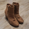 (8) Ardene Faux Suede Heeled Booties Zipper Accents Contemporary Modern Classic