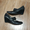 (EU37) Roberto Vianni Leather Mary Jane Wedge Heels