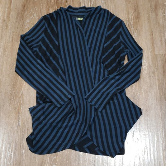 (S) Dolcezza Cardigan Stripes Flowy Casual Comfortable Lightweight