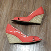 (8.5) Dexflex Comfort Peep Toe Wedge Heel Espadrilles Modern Contemporary