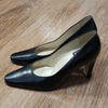 (8) Nine West Leather Upper Neutral Office Classic Formal Heels Occasion