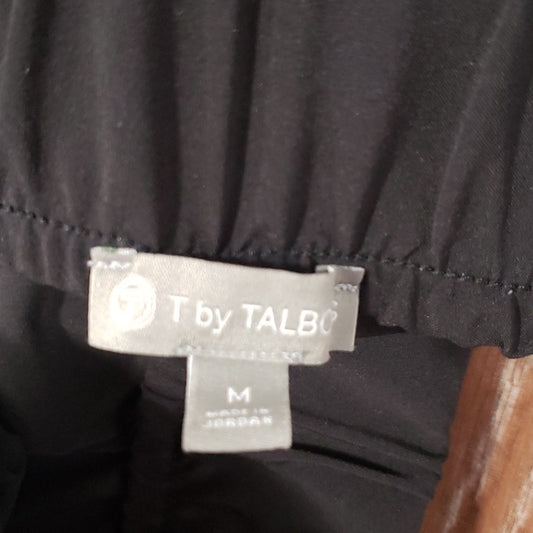 (M) T by Talbots Wide Leg Loose Fit Flowy Cropped Pants Loungewear Cottage