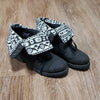 (5) ROXY Aztec Print Lace Up Combat Moto Boots Streetwear Convertible Wear