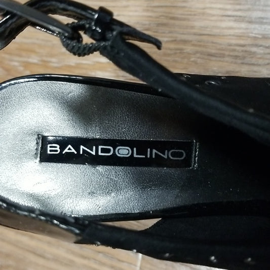 (8M) Bandolino Eyelet Pop Star Peep Toe  Sling Back Heels Evening Date Night