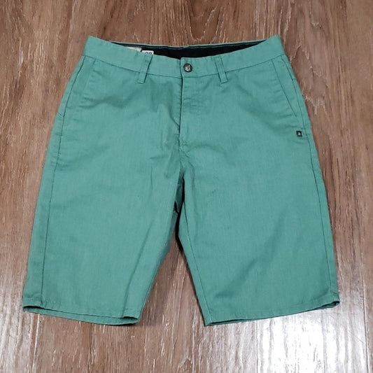 (28W) Volcom Classic Bermuda Shorts Casual Outdoor Sporty Mid Length Slim Fit