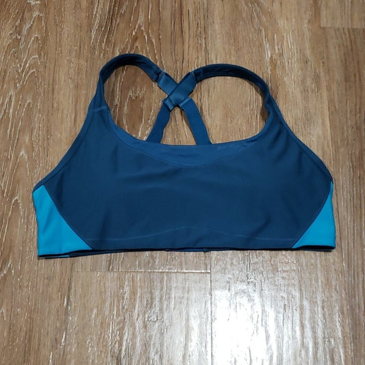 (XL) Athletic Works Color Block Lightly Padded Wireless Sports Bra