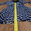 (M) Roz & Ali Abstract Geometric Tunic Midi Full Skirt Vacation V Neck Casual