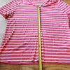 (XL) Talbots Classic T Cotton Stripes Barbie Pink Comfy Weekend Vacation Bright