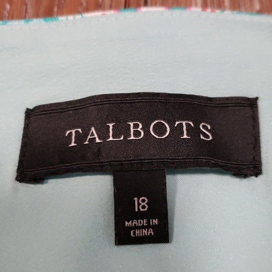 (18) Talbots Abstract Colorful Paisley Geometric Resortwear Travel Workwear