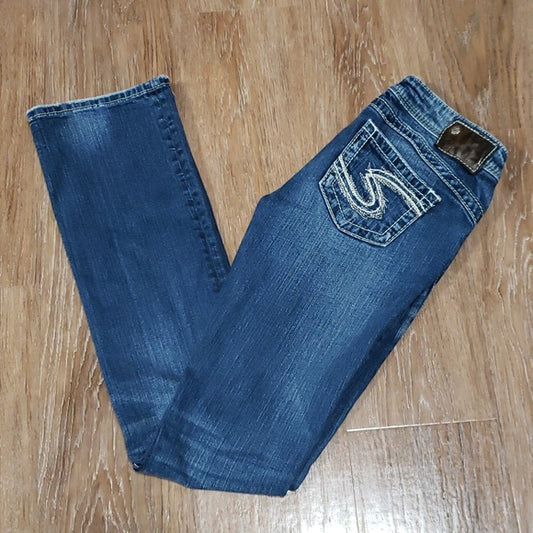 (W28/35L) Silver Jeans Co. Tuesday 16 ½" Designed in Canada Slim Denim