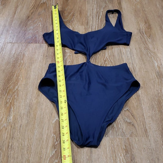 (L) Aerie One Piece Swimsuit Cutout High Waist Beach Pool Vacation Swimwear