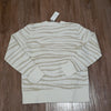 (L) NWT Denver Hayes Zebra Stripe Print Soft Sweater Cozy Cottagecore