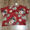(2XL) NWT umgee + USA Floral Flowy Tie Front Detail Blouse Vacation Coastal