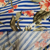 (2X) NWT Cosmo Blu Floral Nautical Striped Off The Shoulder Coastal Beach