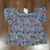 (2X) NWT Cosmo Blu Floral Nautical Striped Off The Shoulder Coastal Beach