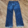 (28W) 7 For All Mankind Relaxed Fit Straight Leg Distressed Denim 100% Cotton