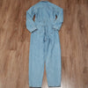 (XS) SHEIN Full Length Denim Jumpsuit Coveralls Farmhouse Outdoors Light Wash