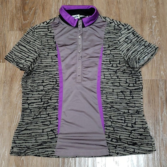 (M) Jamie Sadock Collared Gokf Shirt Athleisure Activewear Athletic Sporty