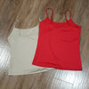 (M) Bundle of Two Solid Color Camisoles Layers Sleepwear Intimates Classic