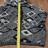 (M) FYLO London Cozy Knit Geometric Print Oversized Sweater Cottagecore Cabin