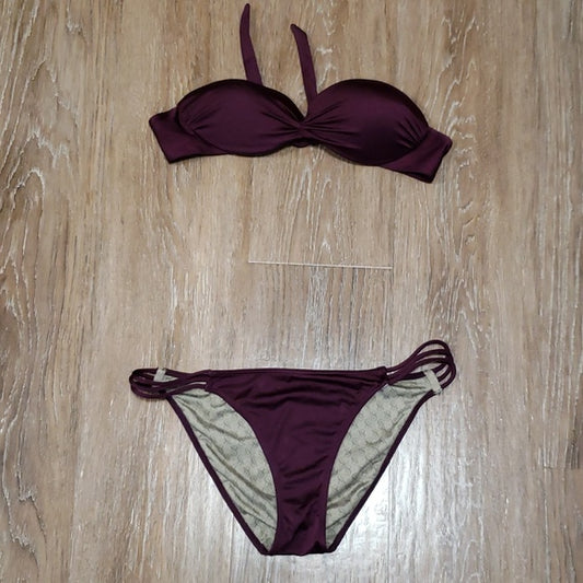 (32B) Victoria's Secret Bandeau Matching Bikini Set Beachwear Resortwear Pool
