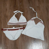 (10) Baltex 3pc Matching Bikini/Tankini Swimsuit Set Resortwear Nautical V Neck