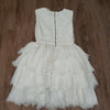 (11-12Y) H&M Youth Girl's Off White Lace Sequin Ruffle Wedding Occasion Party