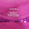 (5) Carter's and George 2 Pack Sequin Long Sleeve T-Shirt Bundle Lightweight