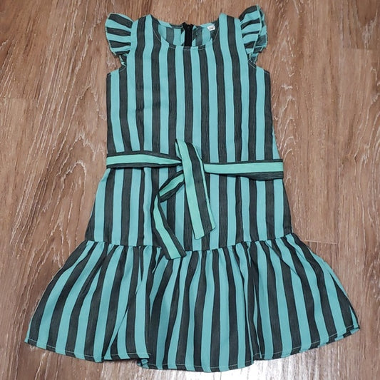 (2) PatPat Anan Baby Ltd. Toddler Girl's Striped Ruffle Belted Formal Occasion